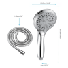 High Pressure Shower Head 5 Settings Handheld Shower Heads Spray With 5 FT Hose