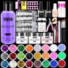 Acrylic Nail Kit, 24 Color Glitter Acrylic Powder Monomer Liquid Set