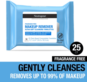 Neutrogena Makeup Remover Wipes & Face Cleansing Towelettes, Fragrance-Free, 25 Count
