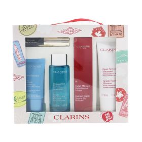 Clarins With Love From Suitcase Set (1x Eclat Minute Instant Light Natural Lip Perfector - #01, 1x Gentle Foaming Cleanser