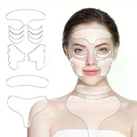 Silicone Face & Neck Lift Patches Anti Rimpel Pads Wrinkle Removal Sticker Face Forehead Neck Eye Sticker Pad Lifting Care (Color: 11PCS)
