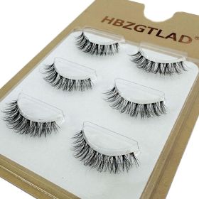 NEW Wholesale Mink Eyelashes 3pair lashes invisible band mink lashes reusable false eyelashes Makeup in Bulk (Color: 3pairs5d10)