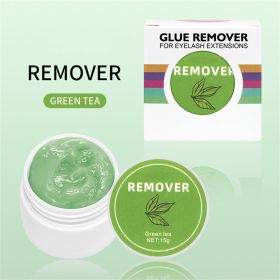 15g Eyelash Glue Lash Extensions Remover Cream Korea Professional Makeup Tools Lash Glue Remover Cream for Eyelash Extension (Color: 15g green tea)
