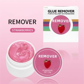 15g Eyelash Glue Lash Extensions Remover Cream Korea Professional Makeup Tools Lash Glue Remover Cream for Eyelash Extension (Color: 15g strawberry)
