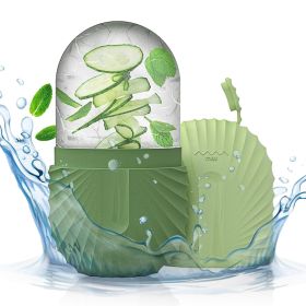 Ice Face Roller Ice Cube Beauty Massage Silicone Ice Mold For Eye Puffiness Ice Facial Roller Shrink Pores (Color: Green)