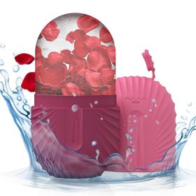 Ice Face Roller Ice Cube Beauty Massage Silicone Ice Mold For Eye Puffiness Ice Facial Roller Shrink Pores (Color: rose)