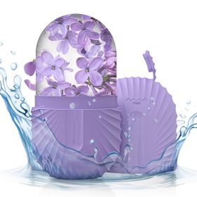 Ice Face Roller Ice Cube Beauty Massage Silicone Ice Mold For Eye Puffiness Ice Facial Roller Shrink Pores (Color: Purple)