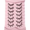 New 14/10/7/5Pairs Manga Lashes Natural Eyelashes Soft Cross Wispy Clear Band False Eyelashes Doll Eyes Lashes Cosplay Extension