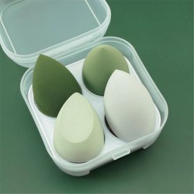 4 Pieces Makeup Sponge Blenders Blending Sponge Foundation Applicator Cosmetic Sponges makeup tools free shipping wholesale (Color: C504-Green in box)