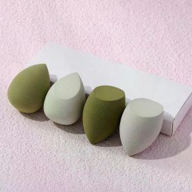 4 Pieces Makeup Sponge Blenders Blending Sponge Foundation Applicator Cosmetic Sponges makeup tools free shipping wholesale (Color: C504-Green)