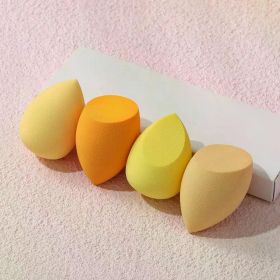 4 Pieces Makeup Sponge Blenders Blending Sponge Foundation Applicator Cosmetic Sponges makeup tools free shipping wholesale (Color: C504-Yellow)
