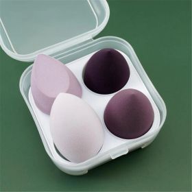 4 Pieces Makeup Sponge Blenders Blending Sponge Foundation Applicator Cosmetic Sponges makeup tools free shipping wholesale (Color: C504-Purple in box)