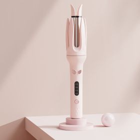 Automatic Hair Curler 28mm Negative Ions Electric Ceramic Curling Hair Stick Rotating Curl Waves Anti-Tangle Curling Iron Styler (Plug Type: AU, Color: Pink)