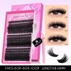 GROINNEYA Fluffy Lash Clusters Kit Thick 60-100D Volume Eyelash Clusters Wispy Individual Lashes Cluster Eyelash Extensions DIY