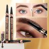 3 Colors Quad Wild Eyebrow Eyebrow Pencil Waterproof Non-Halogenating Extremely Fine Liquid Water Eyebrow Pencil