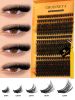 GROINNEYA Fluffy Lash Clusters Kit Thick 60-100D Volume Eyelash Clusters Wispy Individual Lashes Cluster Eyelash Extensions DIY